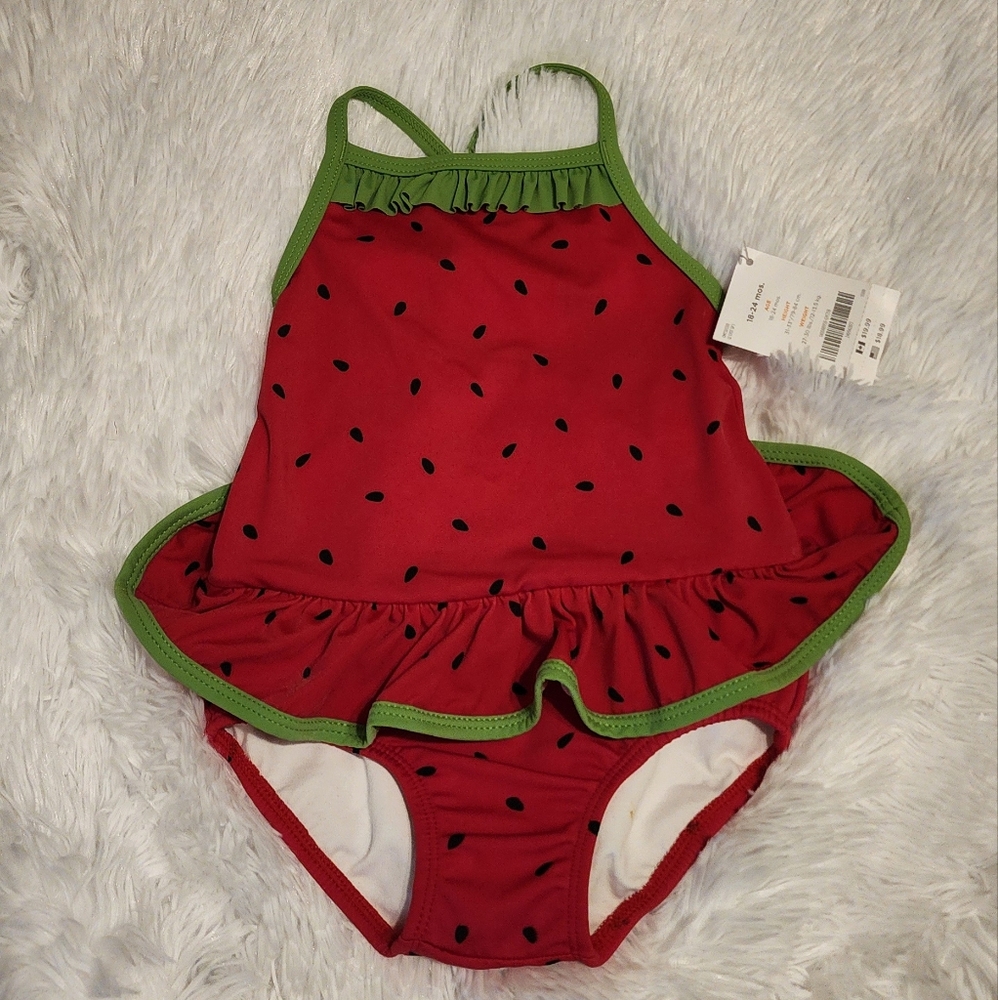 New Gymboree Watermelon Swimsuit Sz 18-24 Months New With Tags